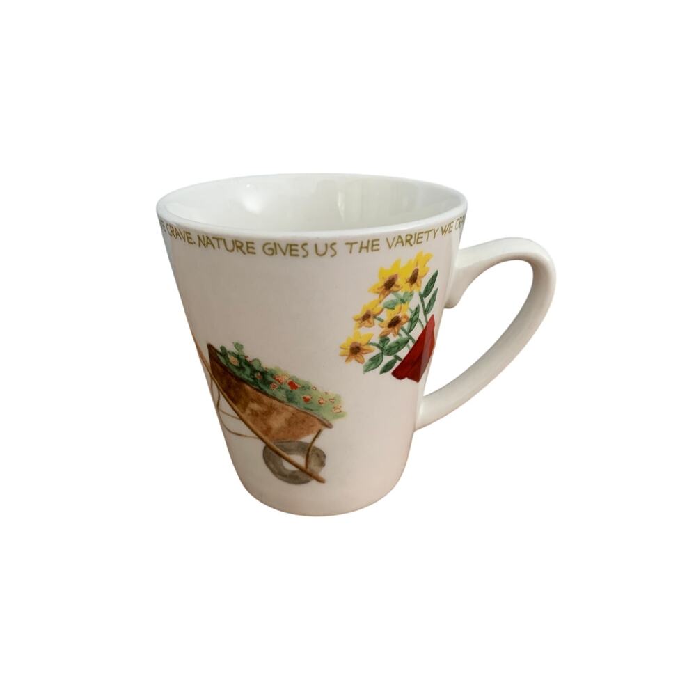Thomson Pottery Coffee Mug Stoneware My Garden Floral Nature Variety Gardening